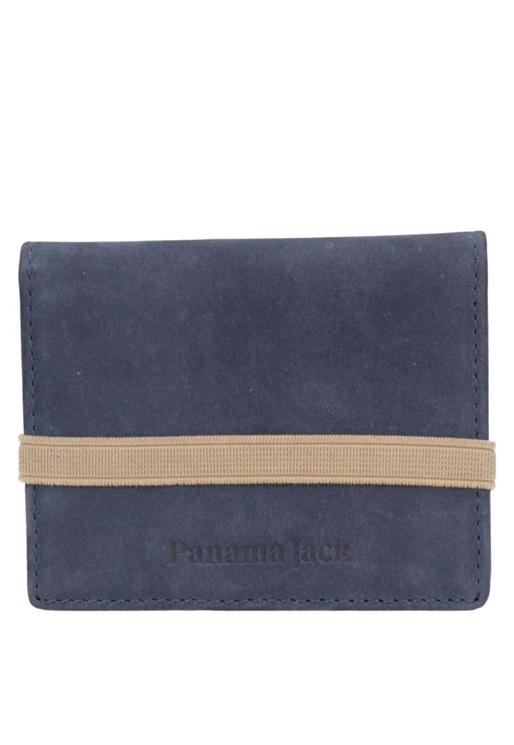 Billetera Tarjetero Cuero Hombre Azul Panama Jack-0