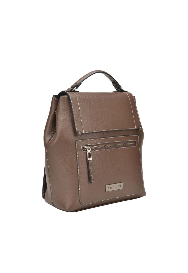 Mochila Mujer Chocolate Pollini-1
