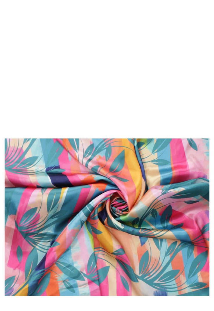 Pañuelo Mujer Print Turquesa Pollini-2