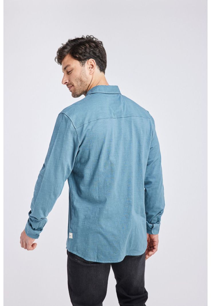 Camisa Hombre Azul Claro Panama Jack-2