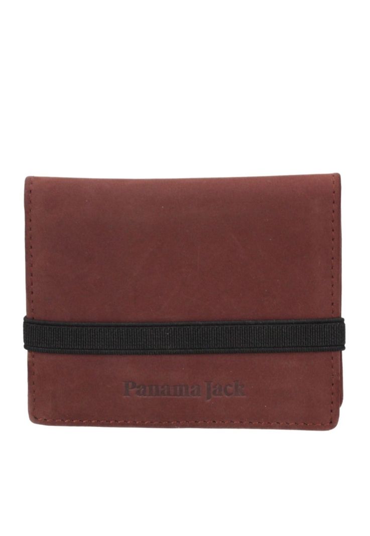 Billetera Tarjetero Cuero Hombre Burdeo Panama Jack-0
