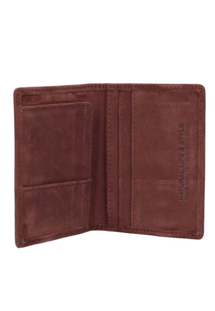 Billetera Tarjetero Cuero Hombre Burdeo Panama Jack-1