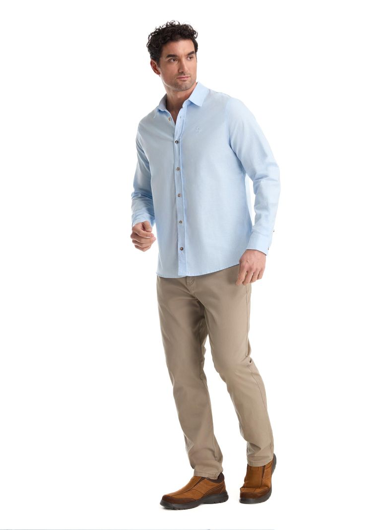 Camisa Hombre Manga Larga Lino Panama Jack-1