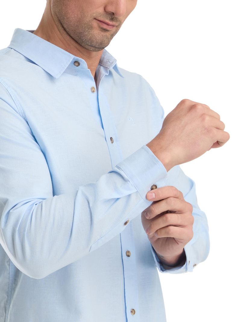 Camisa Hombre Manga Larga Lino Panama Jack-2