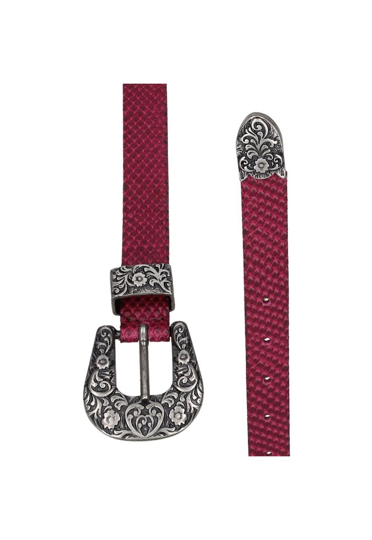 CINTURON CUERO MUJER WESTERN ROJO ZAPPA-1