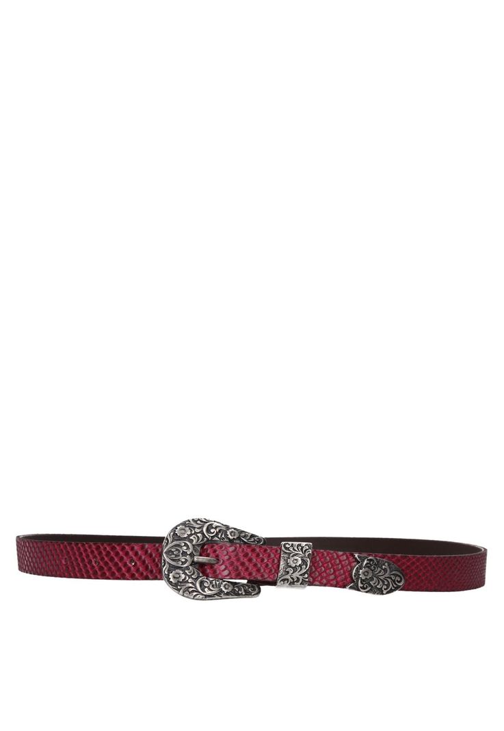 CINTURON CUERO MUJER WESTERN ROJO ZAPPA-3