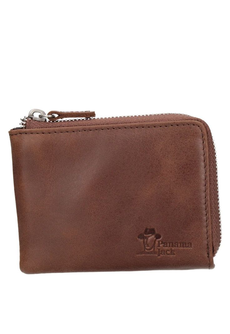 Monedero Cuero Hombre Café Panama Jack-0