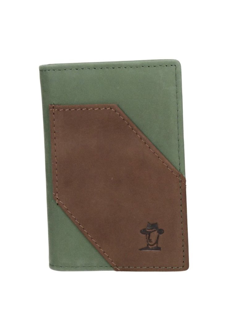 Tarjetero Cuero Hombre Verde Panama Jack-0