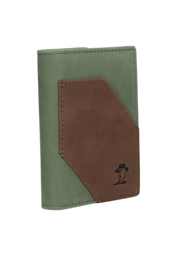 Tarjetero Cuero Hombre Verde Panama Jack-1
