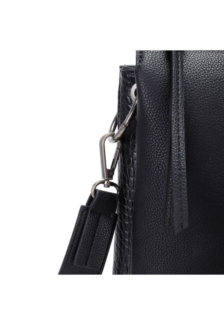 Cartera Tote Box Verona I Negro Pollini-5