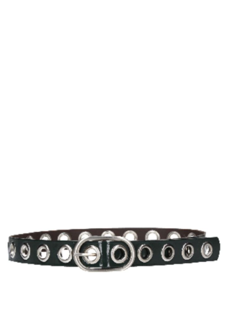 Cinturón Cuero Mujer Verde Pollini-1