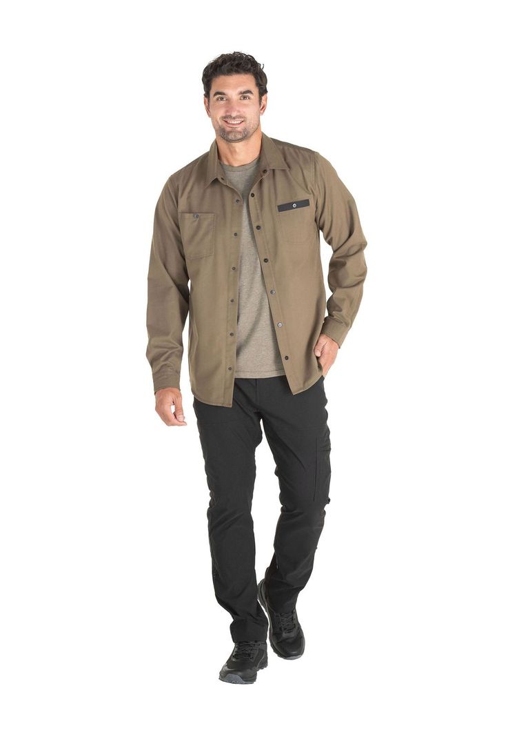 Chaqueta Hombre Overshirt Caqui Panama Jack-3