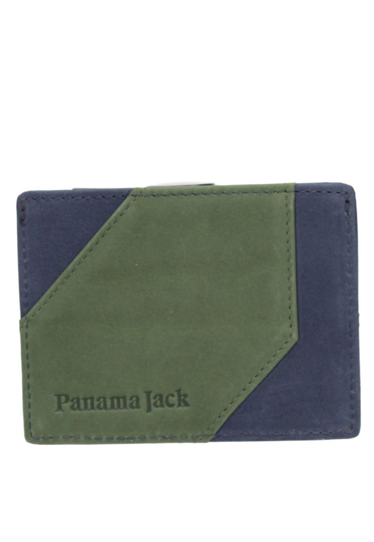 Tarjetero Cuero Hombre  Azul Panama Jack-0