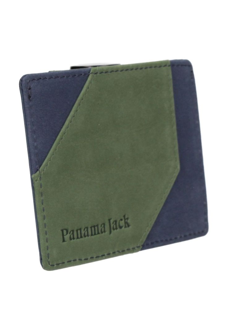 Tarjetero Cuero Hombre  Azul Panama Jack-1