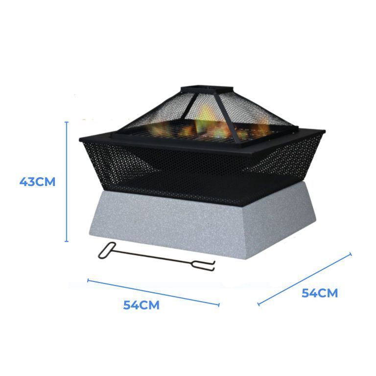 Fogon Parrilla a la Piedra 54x54x43cm-1