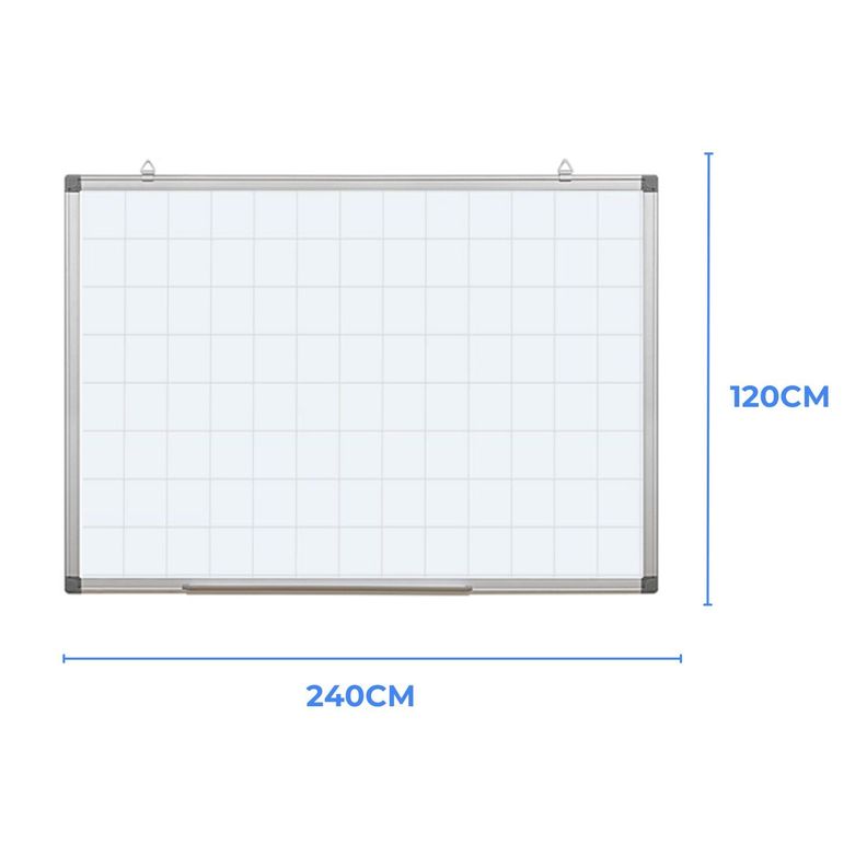 Pizarra Clasica Magnética Pared Cuadriculada 120x240cm-1
