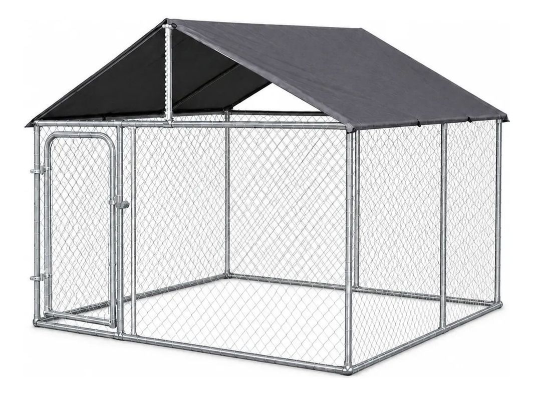 Canil Modular Para Perros con Techo 2.3x2.3 mts Acero