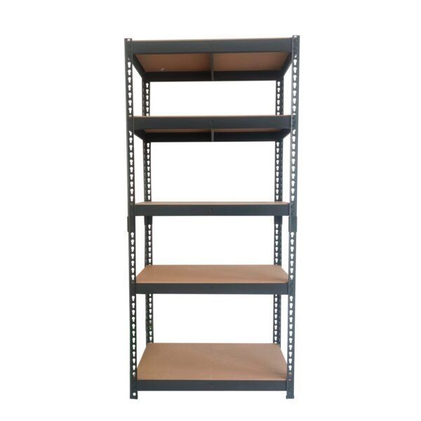Estante Metalico 5 Repisas Madera 180x90x40cm Negro-0