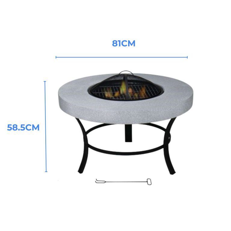 Fogon Parrilla a la Piedra Clasico 81x81x58.5cm-1