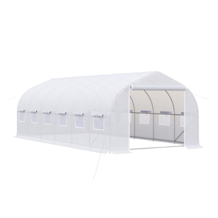 Invernadero Tunel 24 m2 8x3x2m Blanco-0