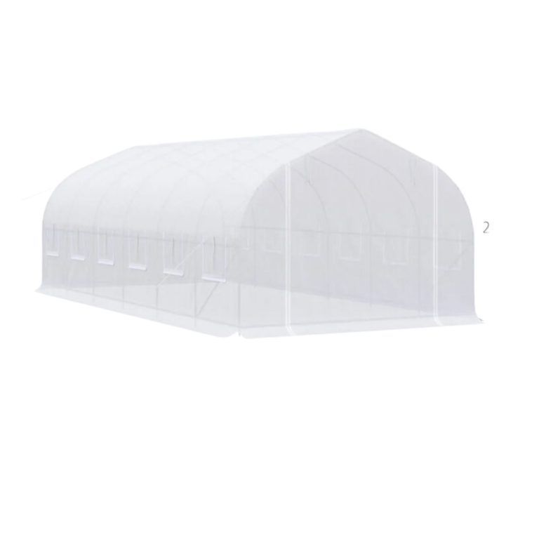 Invernadero Tunel 24 m2 8x3x2m Blanco-1