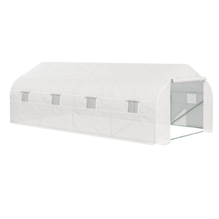 Invernadero Tunel 24 m2 8x3x2m Blanco-2