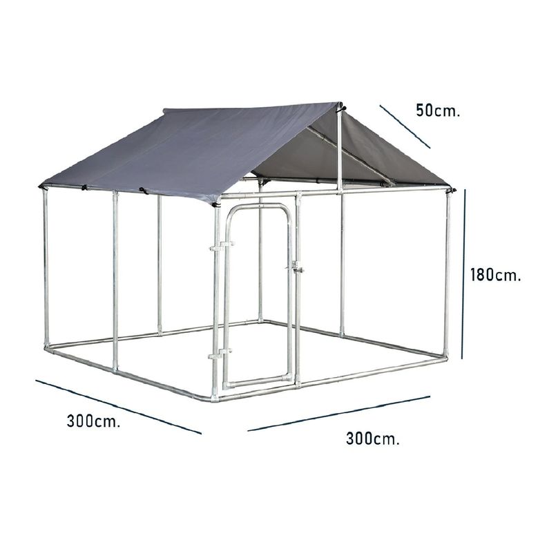 Canil Modular Para Perros con Techo 3x3 mts -1