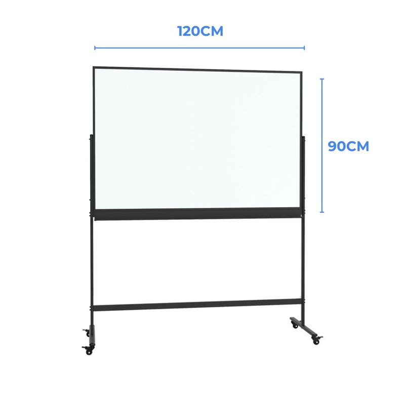 Pizarra Clasic Móvil Vidrio Transparente de 90x120cm -1