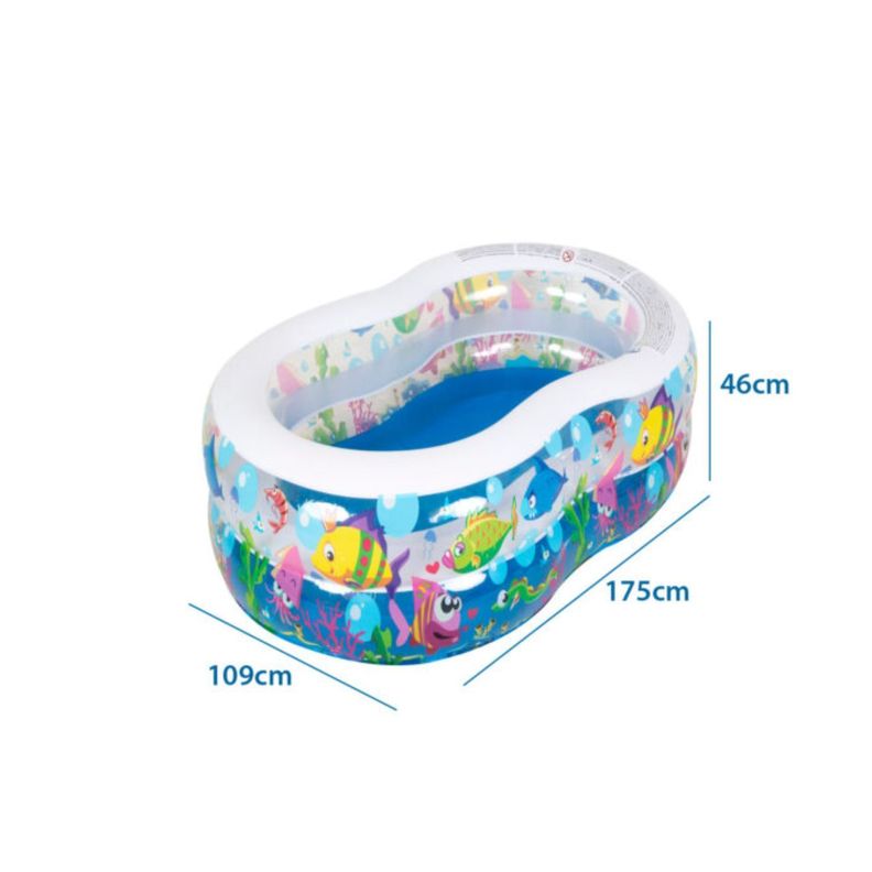 Piscina Inflable Peces 175x109cm-1