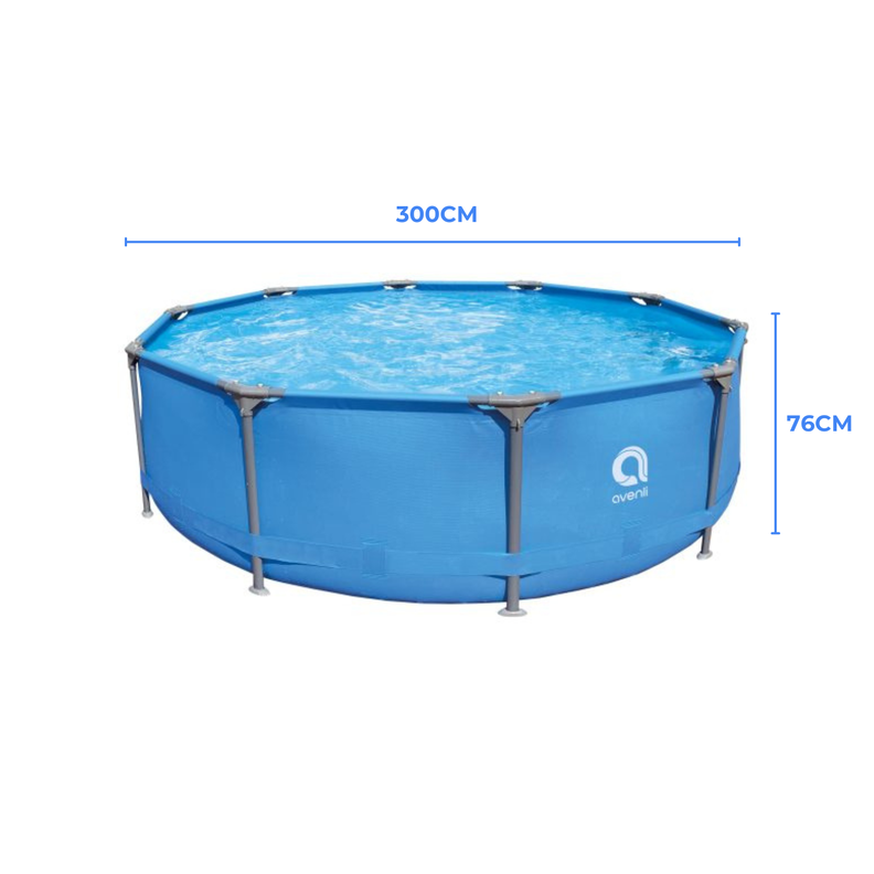 Piscina Estructural Redonda Grande 3mt Diametro X 76cm Alto-1