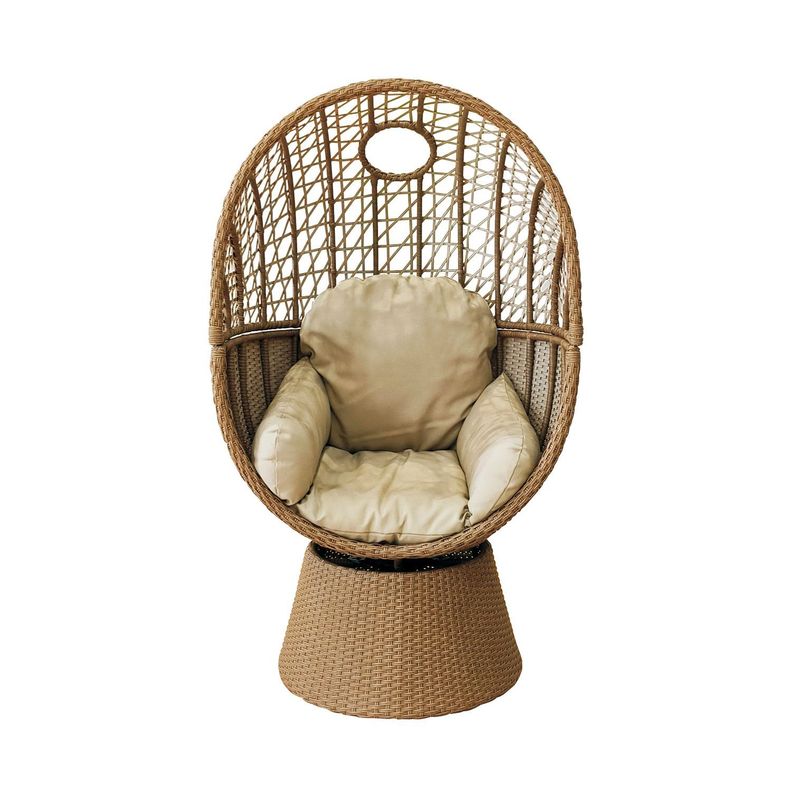 Poltrona Giratoria De Ratán 88cm X 151cm-0