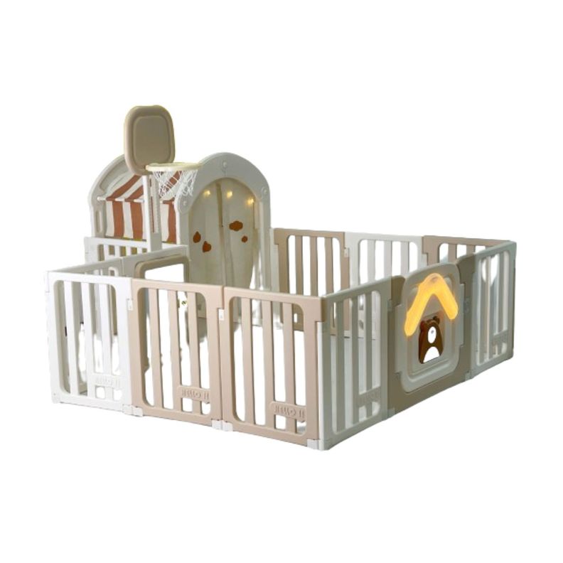 Corral infantil plegable mas Aro de Baloncesto con Casita -0