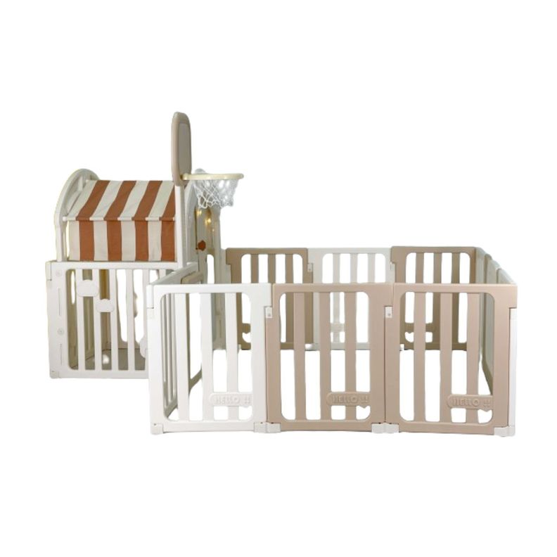 Corral infantil plegable mas Aro de Baloncesto con Casita -2
