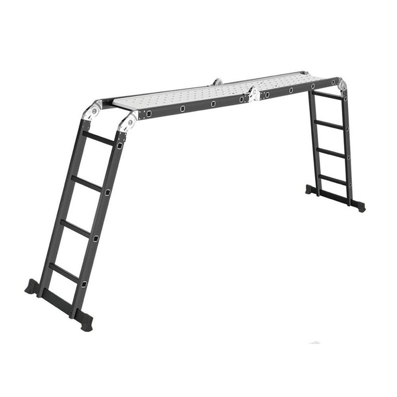 Escalera 4,6mt Profesional Heavy Duty 16 Peldaños Negra-3