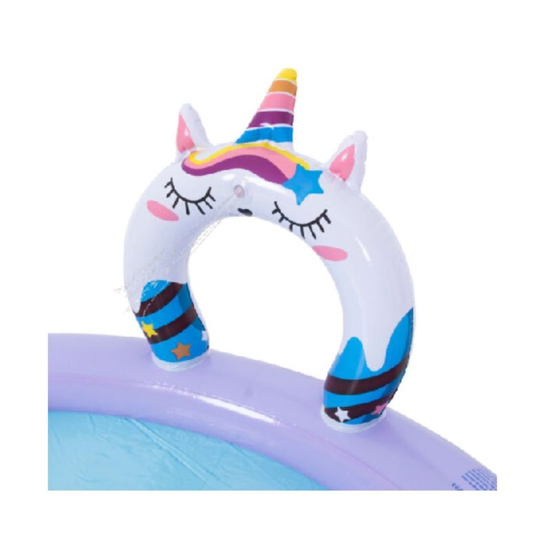 Piscina De Juegos Inflable Lanza Agua Unicornio 19-1