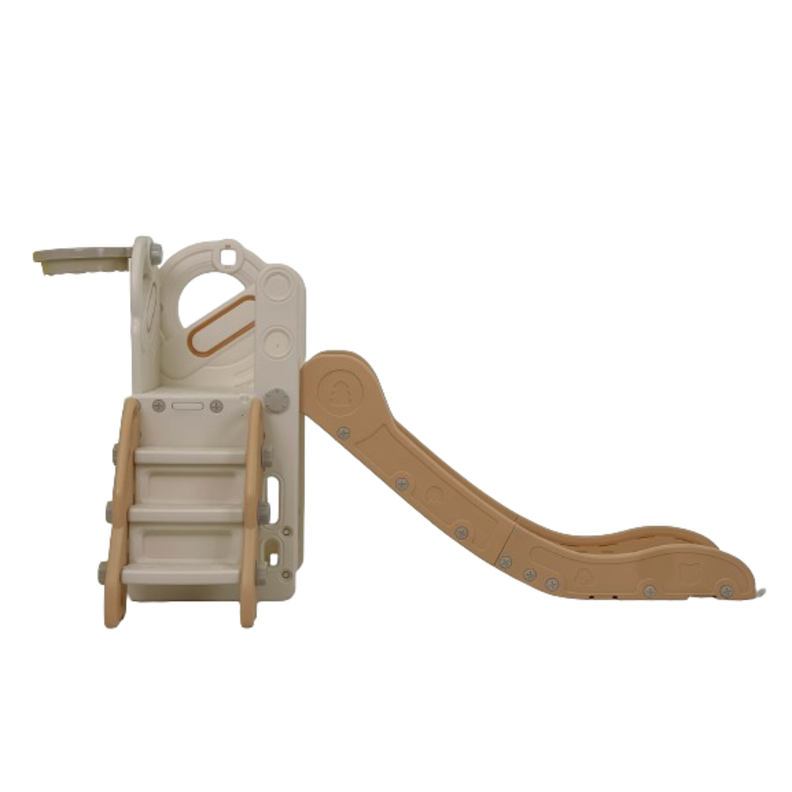 Resbalin 3 en 1 con aro de Baloncesto y bodega Beige -2