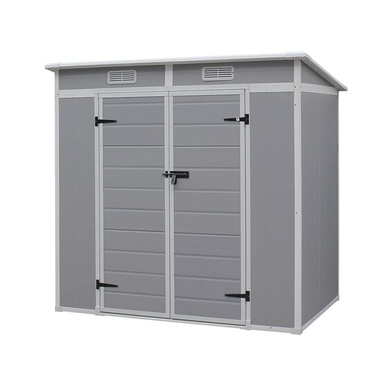 Bodegas Jardin Plastico PP 237X123XX183CM Gris 2.93m2-0