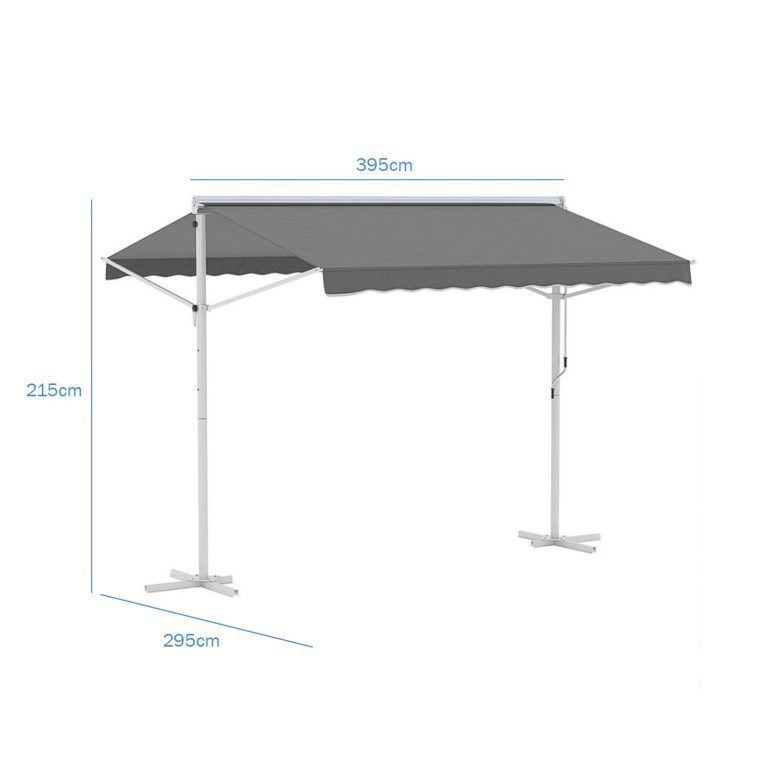 Toldo Autosoportado Retractil 4x3mt Gris-2