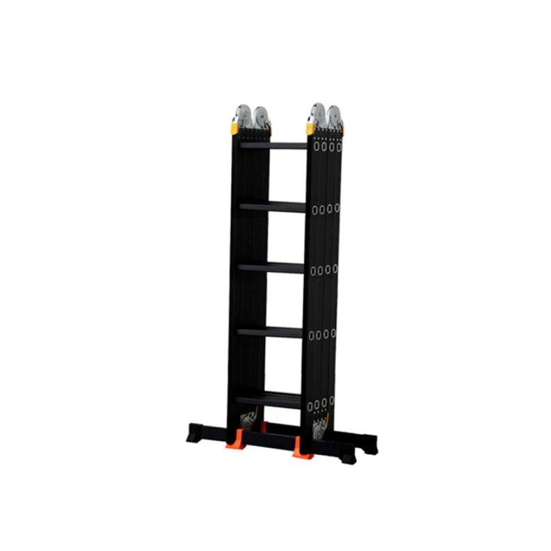 Escalera Profesional Heavy Duty 5,7mt 20 Peldaños Negra-0