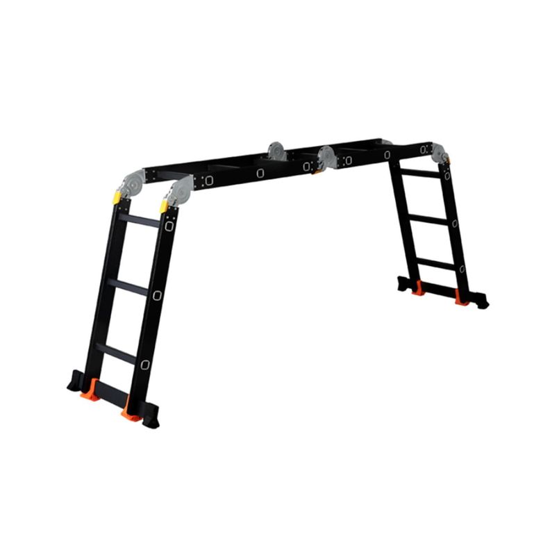 Escalera Profesional Heavy Duty 5,7mt 20 Peldaños Negra-2