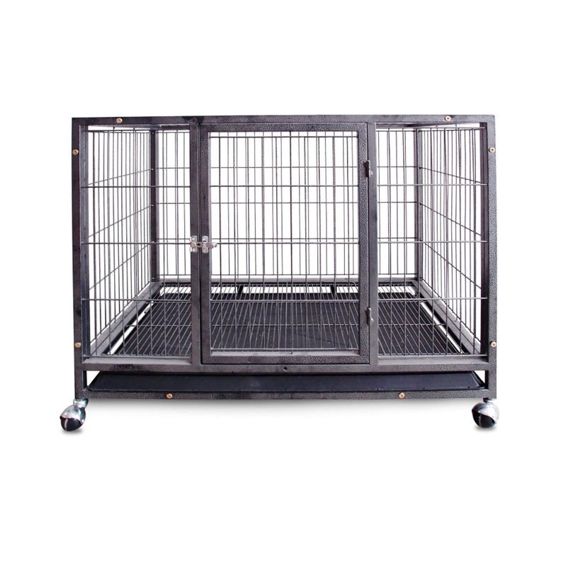 Jaula Canil Para Perros c/ruedas 93x60cm-0