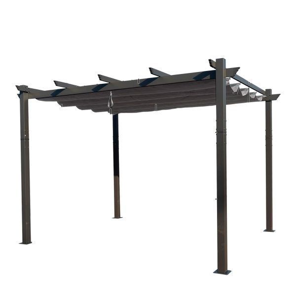 Pergola Aluminio Con Toldo Corredizo 3X3MT-0