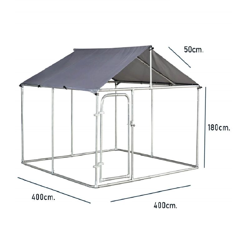 Canil Modular Para Perros con Techo 4x4 mts -1