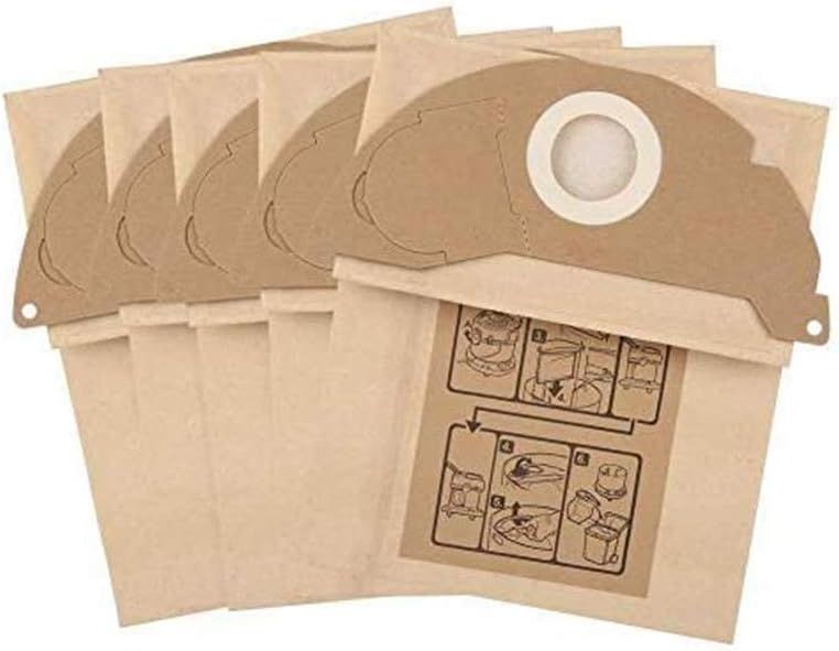 5 Bolsa papel para Aspiradora Karcher WD2-2