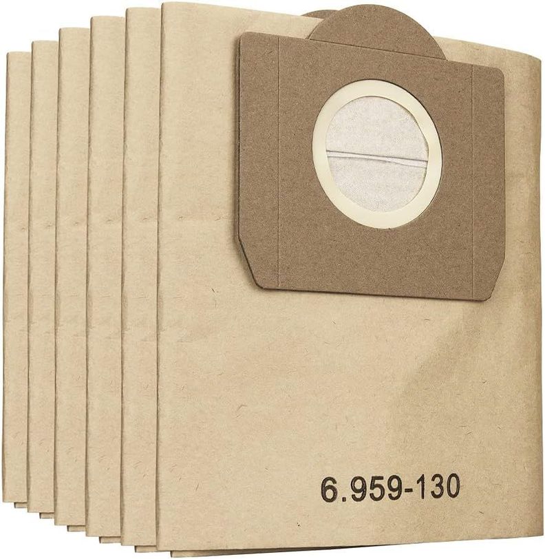 5 Bolsa papel para Aspiradora Karcher WD3-1