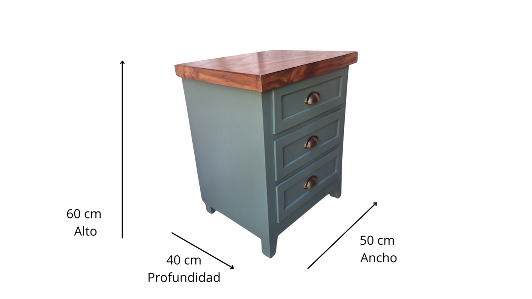 Velador Rustico Bicolor Verde Terramo Pack-1