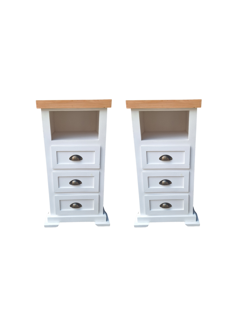Velador Rustico Bicolor Blanco Nardo Pack