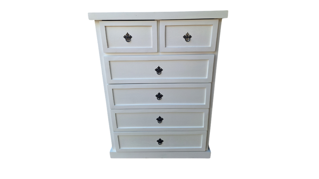 Comoda Rustica Crotona 6 Blanco