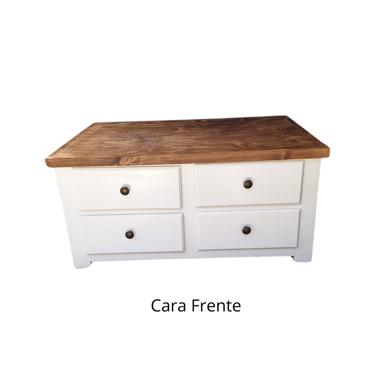 Mesa de Centro Novara Bicolor Blanco-2