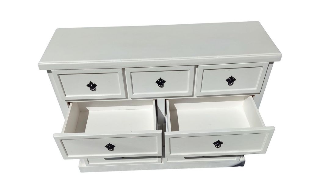 Comoda Rustica Blanca 120-2